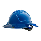 Blue Broad Brim Vented Hard Hat – Ratchet | HVB570-BL